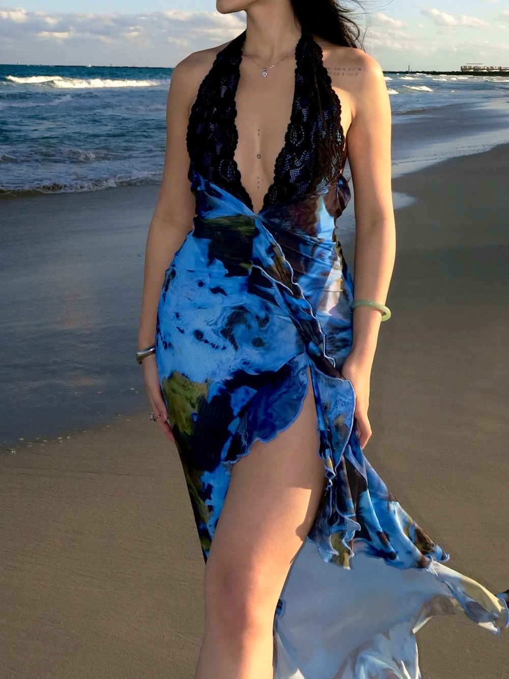 Outcast Women’s Light Blue Maxi Dress - XXS